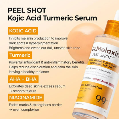 Dr. Melaxin Body & Face Peeling Shot Kojic Acid Turmeric (Set of 2)