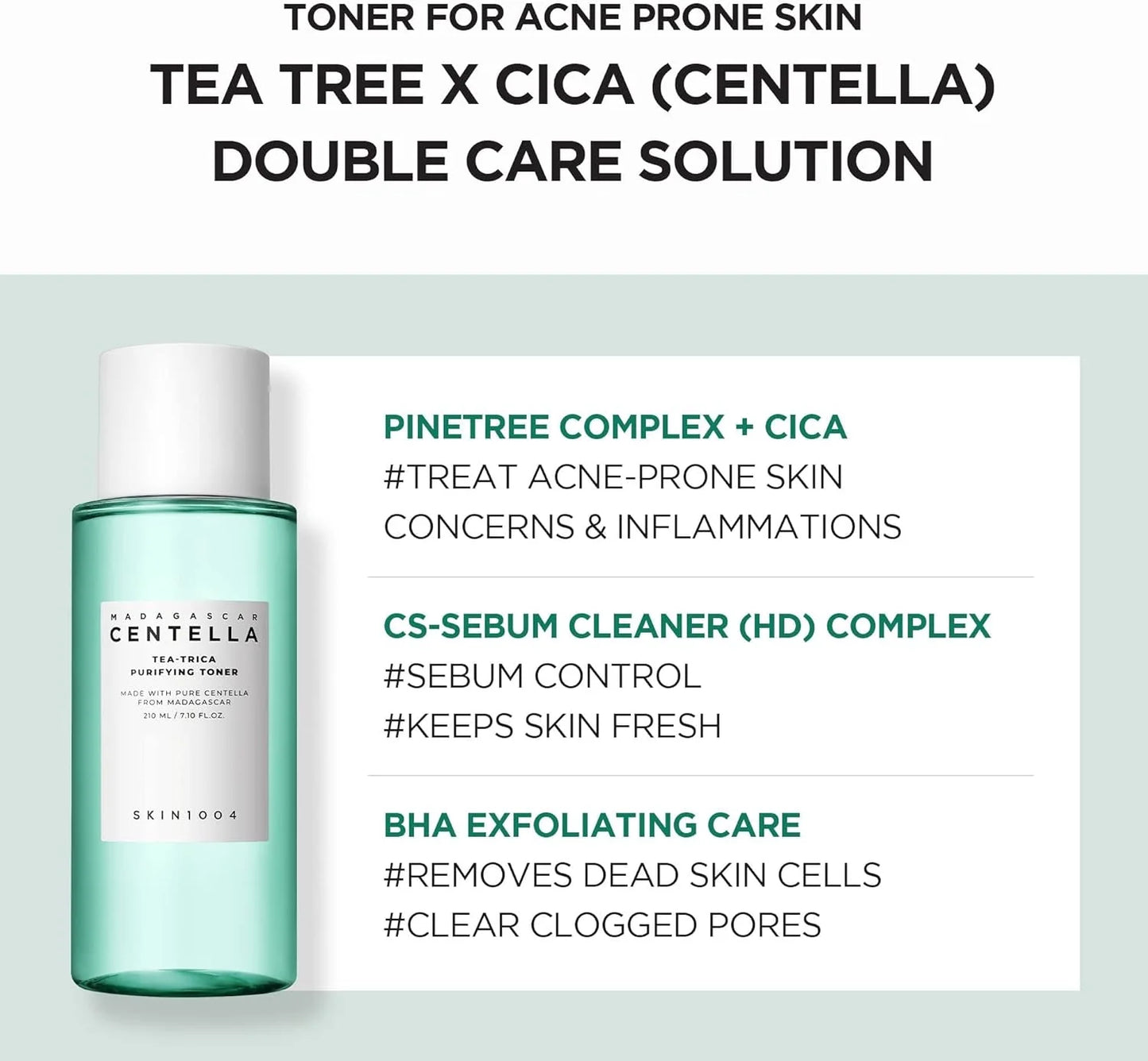 SKIN1004 Madagascar Centella Tea-Trica Purifying Toner 210ml