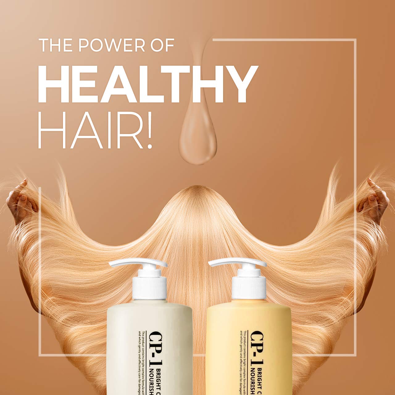 CP-1 Nourishing Shampoo Conditioner 500ml SET Korean Beauty for Dry Damaged Hair with Premium Keratin & Protein, XL size