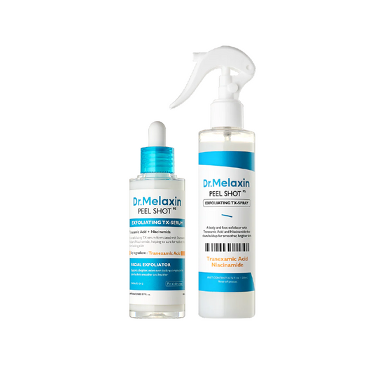Dr . Melaxin Peel Shot Exfoliating TX Spray & Serum Full Size Set