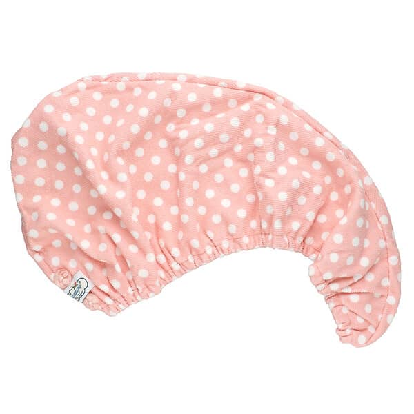 Hair Turban Towel Pink Polka Dot